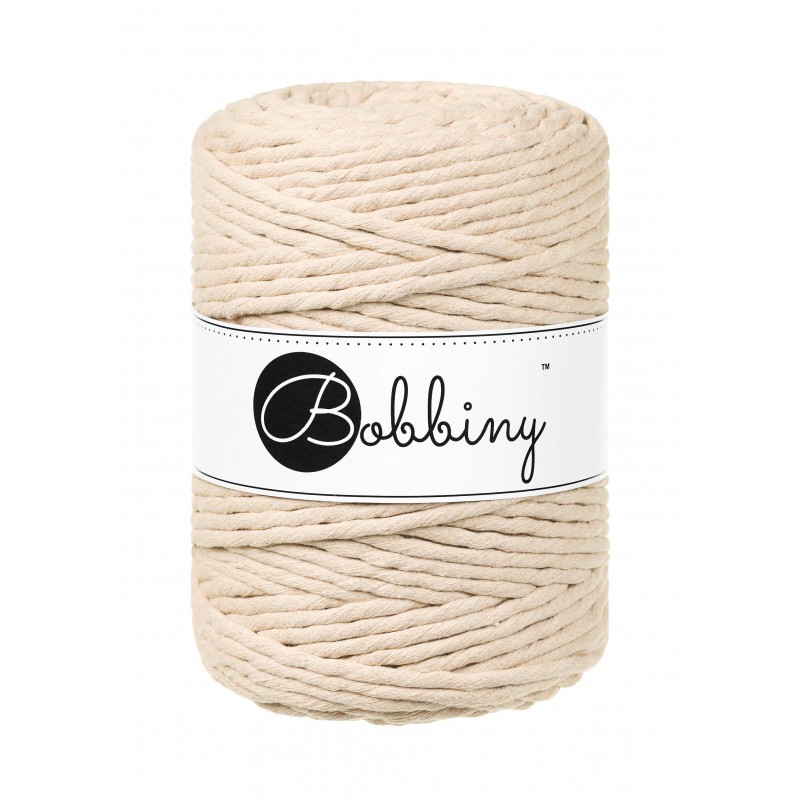 Warm Beige Macrame Cord 5mm 100m | BOBBINY