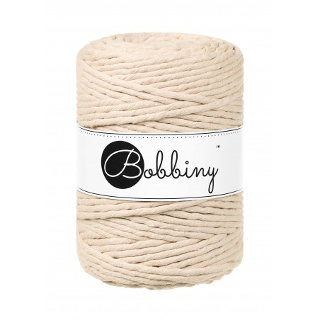 Warm Beige Macrame Cord 5mm 100m | BOBBINY