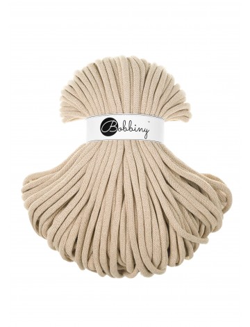 Warm Beige cotton cord 9mm jumbo 100m | BOBBINY