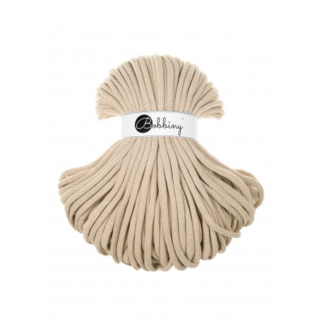 Warm Beige cotton cord 9mm jumbo 100m | BOBBINY