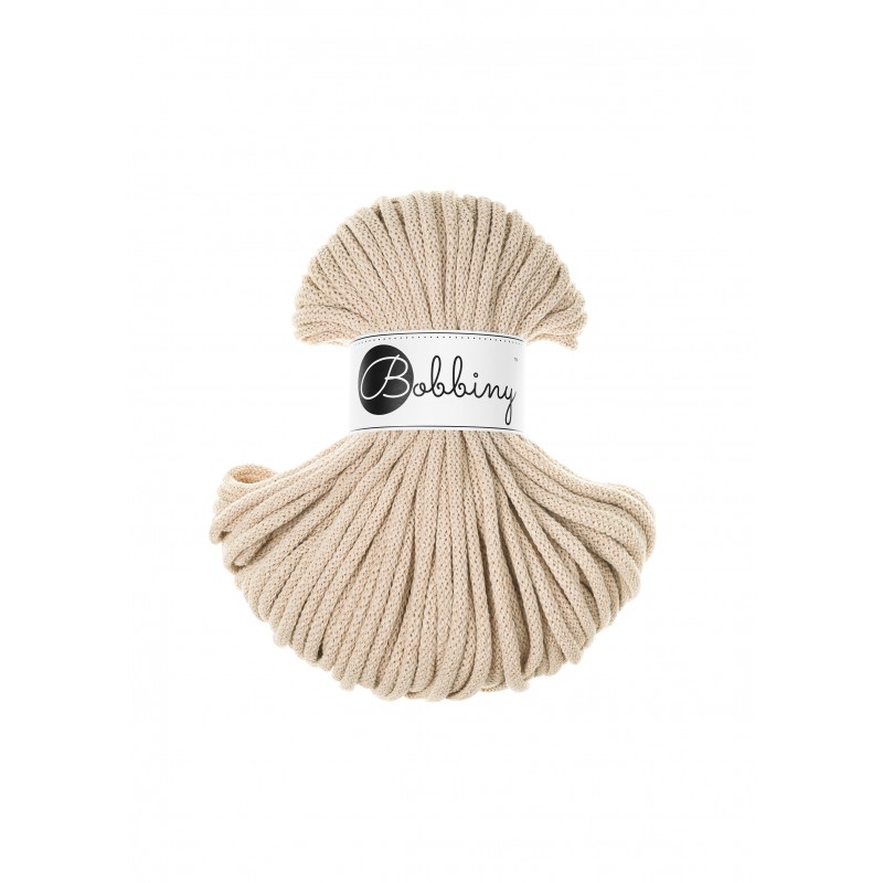 Warm Beige Flechtkordel 5mm 100m | BOBBINY
