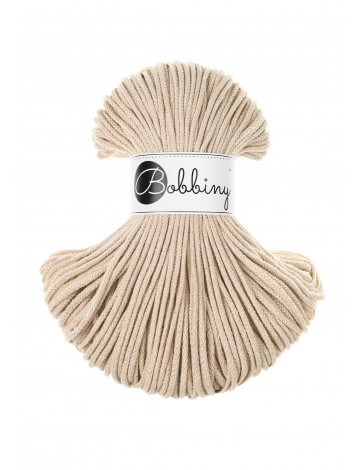 Warm Beige cotton cord 3mm 100m | BOBBINY