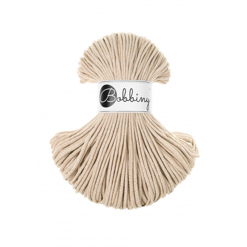 Warm Beige cotton cord 3mm 100m | BOBBINY