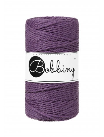 Fioletowy sznurek 3ply potrójnie skręcany 3mm | BOBBINY
