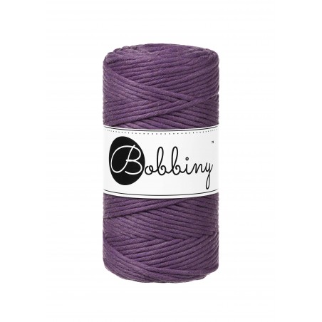 Fioletowy bawełniany sznurek 3mm 100m| BOBBINY