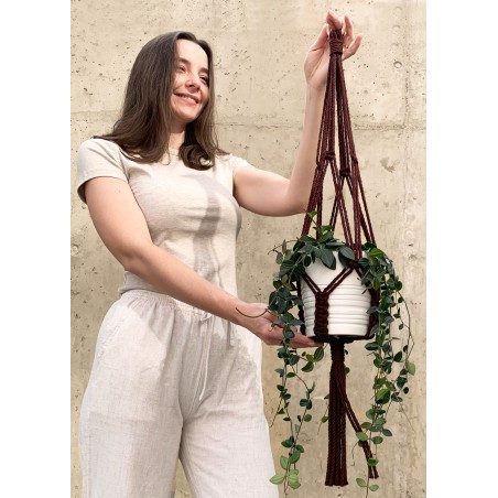 Makramee-Pflanzenaufhänger | Kostenloses Muster | Bobbiny | DIY | Macrame