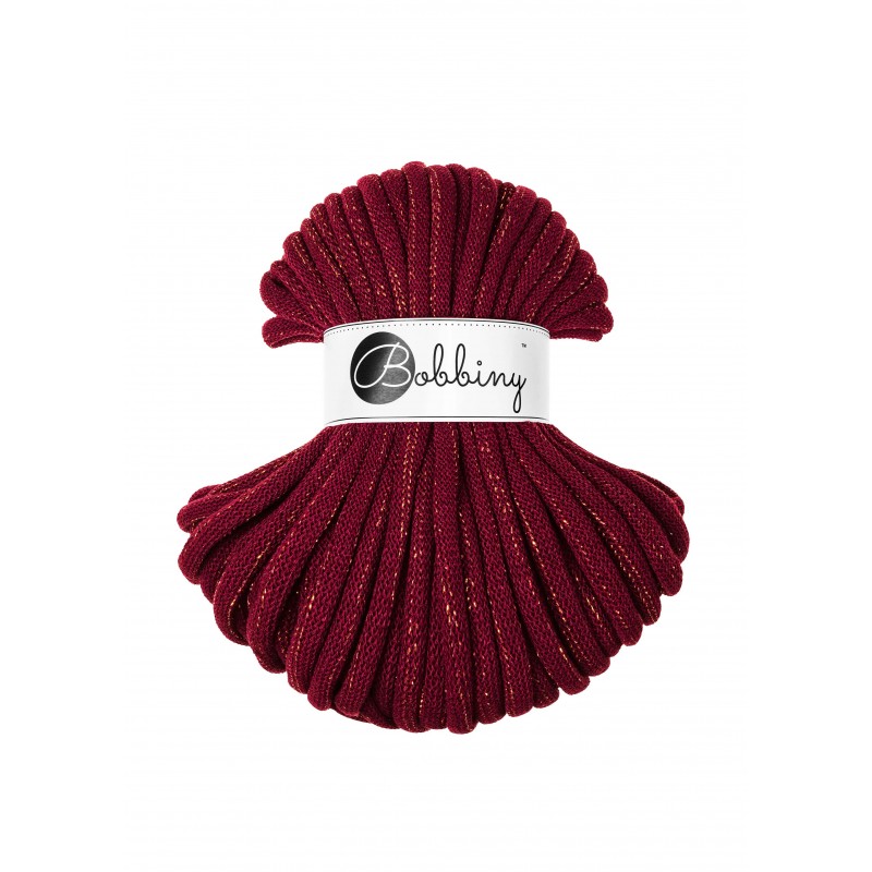 Golden Wine Red | Corde Tressé 9mm 30m | BOBBINY