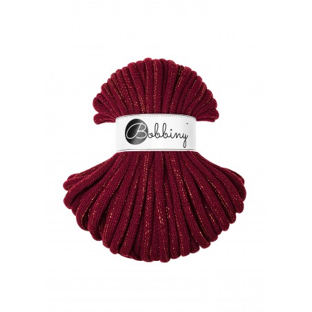 Golden Wine Red | Corde Tressé 9mm 30m | BOBBINY