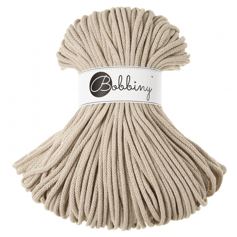 Beige cotton cord 100m - BOBBINY