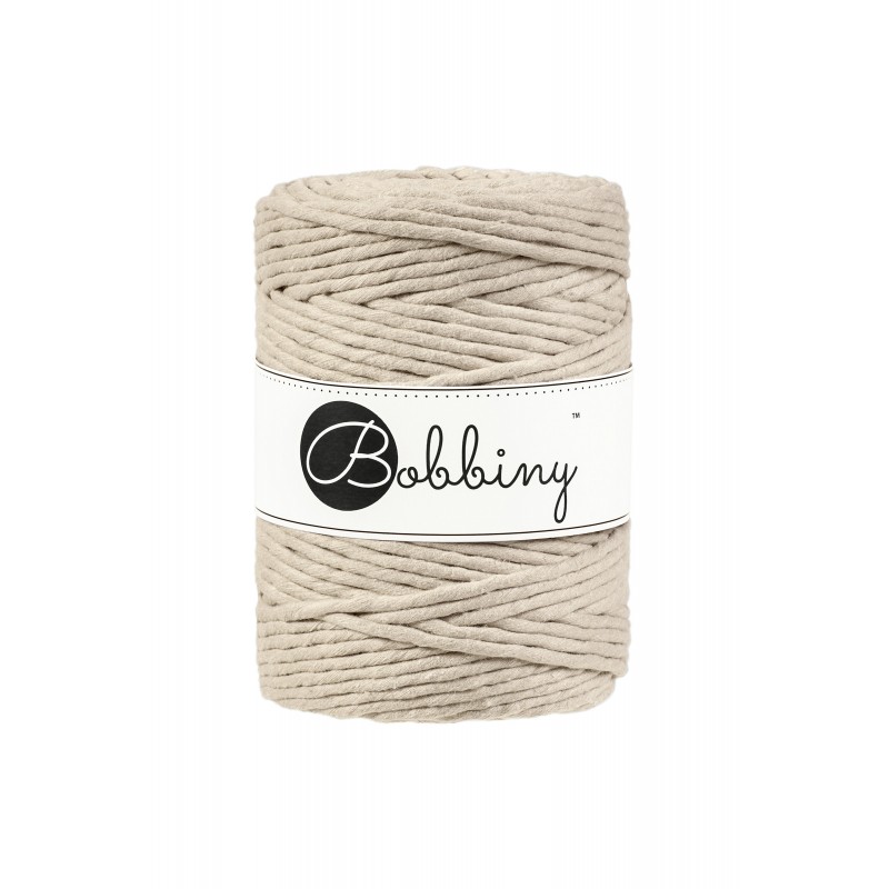 Beige Macrame Cord 5mm 100m - BOBBINY