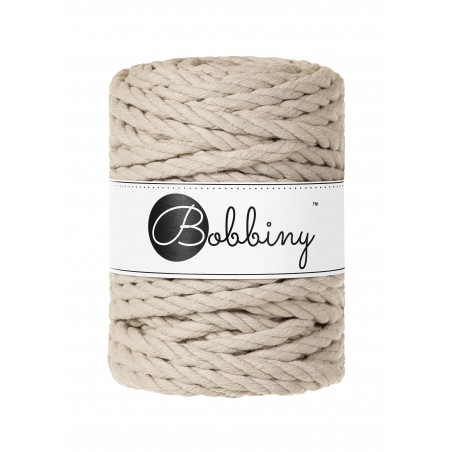 Beige | Corde torsadée 3ply  9mm 100m | Bobbiny