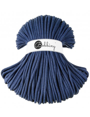 Jeansowy sznurek bawełniany pleciony 9mm 100m | BOBBINY Jumbo