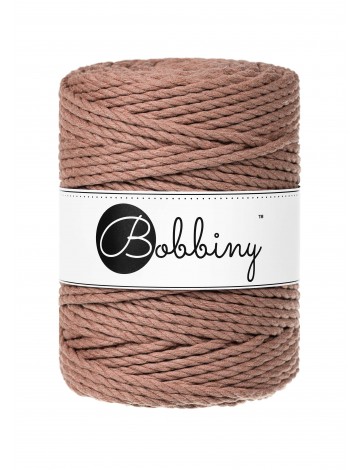 Mocha Mousse |sznurek 3ply potrójnie skręcany 5mm 100m | BOBBINY