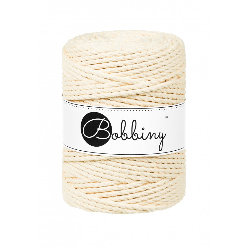 Butter Yellow 3ply Macrame Rope 5mm 100m | BOBBINY
