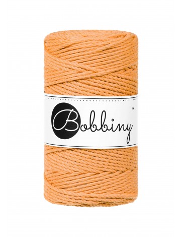 Orange  | Corde torsadée 3ply 3mm 100m | Bobbiny