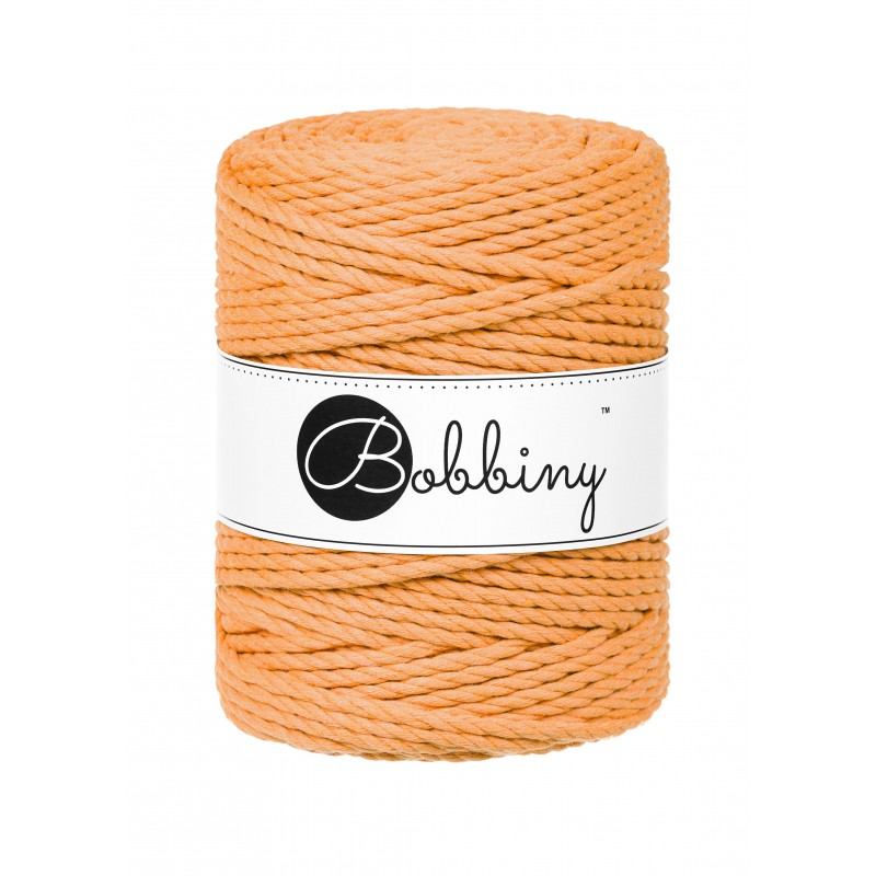 Pomarańczowy 3ply potrójnie skręcany 5mm 100m | BOBBINY