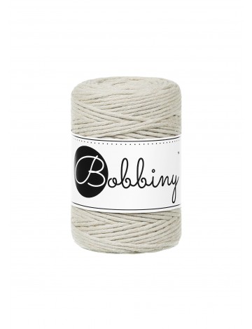 Pale Olive single twist macrame cotton cord 1.5mm 100m | BOBBINY