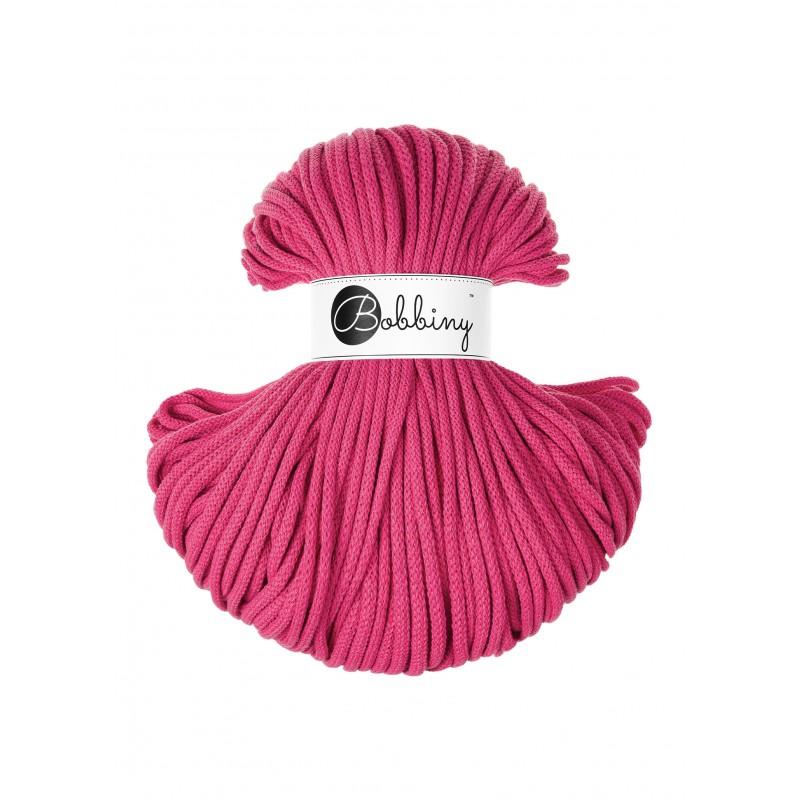Dopamine Pink Sznurek pleciony 5mm 100m do makram | BOBBINY