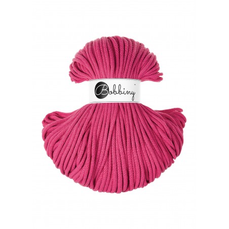 Dopamine Pink Sznurek pleciony 5mm 100m do makram | BOBBINY