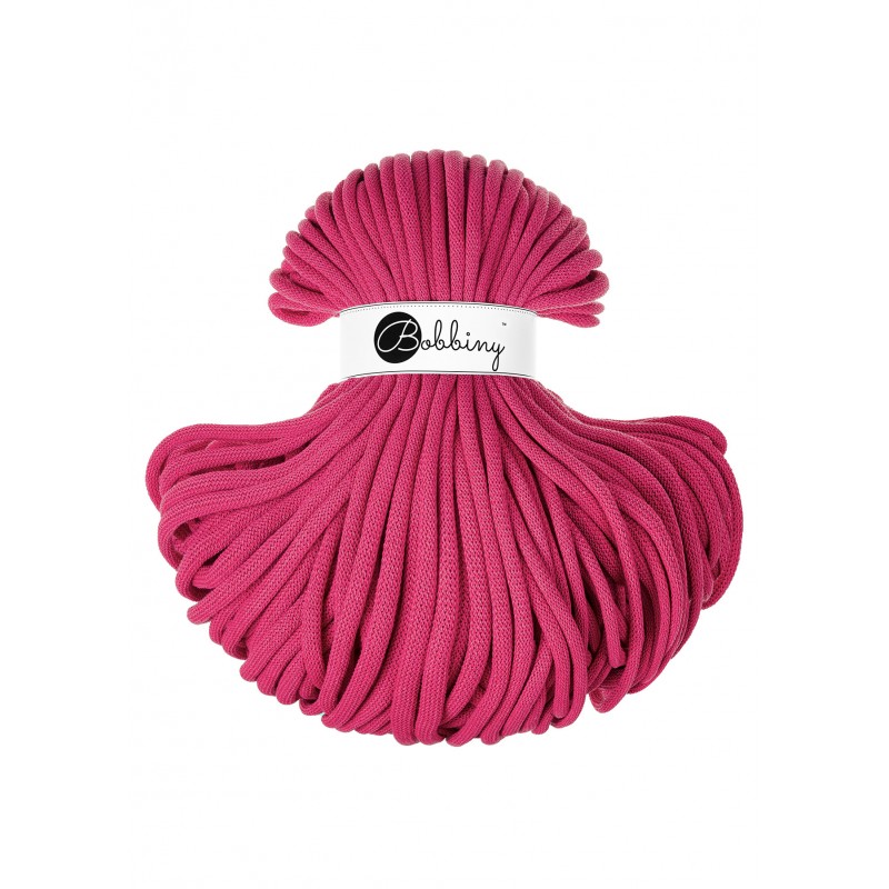 Dopamine Pink sznurek bawełniany jumbo 9mm | BOBBINY
