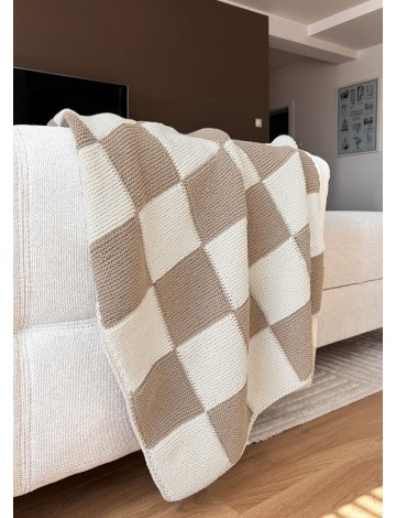 Checkered blanket| DIY| Bobinny | Knitting| Free Pattern