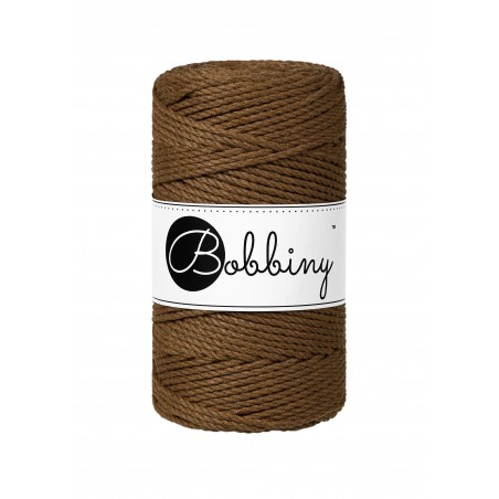 Nut Brown Macrame Rope 3ply 3mm 100m | BOBBINY
