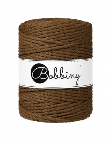 Nut Brown 3ply Macrame Rope 5mm 100m | BOBBINY
