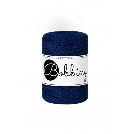 Ink Blue macrame cotton rope 3ply 1.5mm 100m | Bobbiny