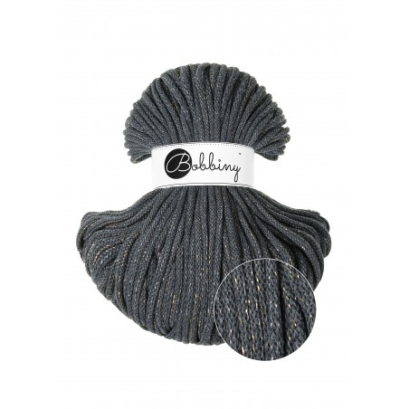 Shiny Charcoal 5mm 100m | BOBBINY Premium