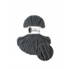 Shiny Charcoal Braided Cord 5mm 50m | BOBBINY