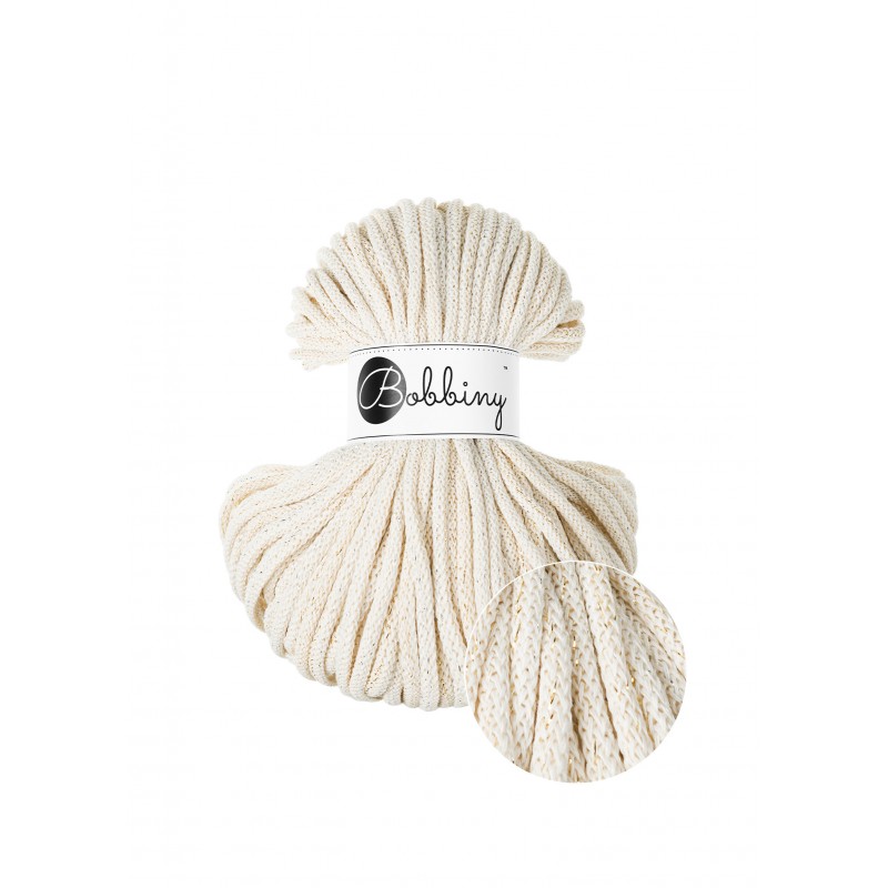 Shiny Natural Braided Cord 5mm 100m | BOBBINY