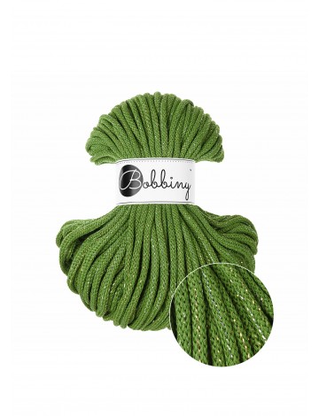 Shiny Moss Green Braided Cord 5mm 100m | BOBBINY