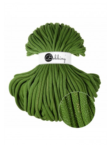 Shiny Moss Green cotton cord 9mm jumbo 100m | BOBBINY