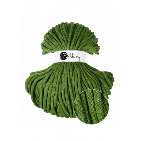 Shiny Moss Green cotton cord 9mm jumbo 100m | BOBBINY
