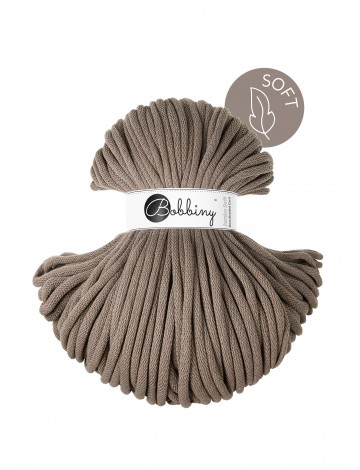 Kawowy Sznurek Pleciony 8mm 100m | Jumbo Soft | Bobbiny