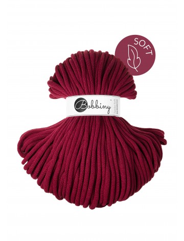 Wine Red Braided Cord 8mm 100m | Jumbo Soft | Bobbiny