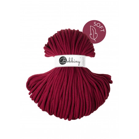 Wine Red Flechtkordeln 8mm 100m | Jumbo Soft | Bobbiny
