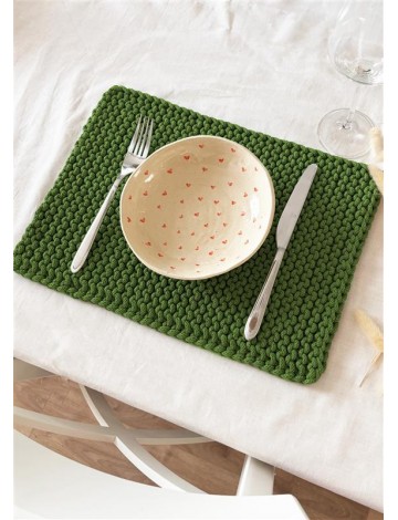 Knitted placemats| DIY| Bobinny | Knitting| Free Pattern