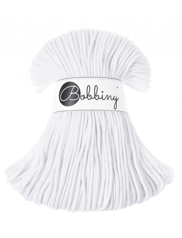 White macrame cotton cord 3mm Bobbiny